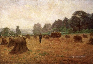  Landscape Painting - Wheat wain Afield landscape John Ottis Adams